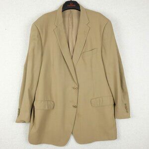 Coppley Blazer Mens 50R Beige Two Button Vented Lightweight Wool